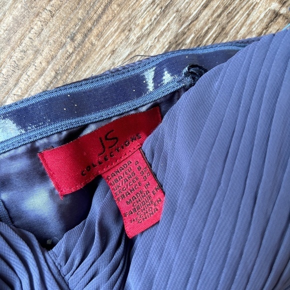 JS Collections Strapless Purple Mini Dress Women's Size 4 - Picture 4 of 5